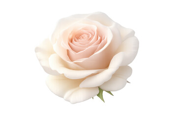 Beautiful Pale Rose Flower on a transparent background, blossom bloom.