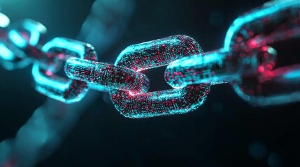 A digital chain link broken to symbolize freedom from cyberbullying.