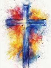 An expressive representation of spirituality through color and design.