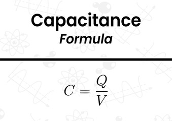 Understanding the fundamental formula for capacitance in electrical circuits relating stored charge to potential difference