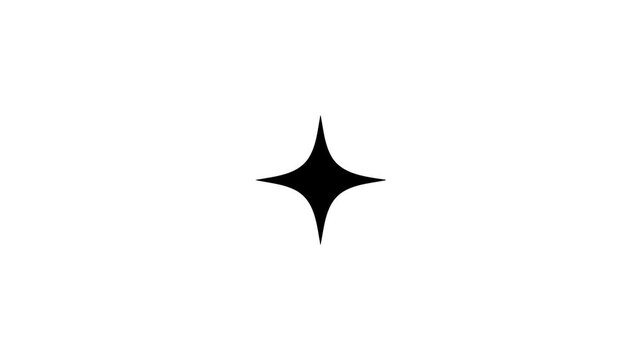 Generate AI icon Animation, AI stars icon,Artificial intelligence star icon Generate AI Icon Motion Graphics Animation 4K on white background