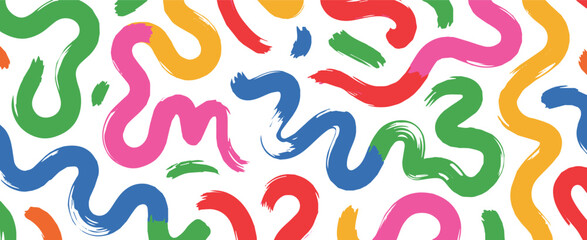 abstract multicolor brushstroke composition for art and decor