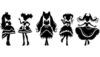 Vampire Doll Girl Silhouette