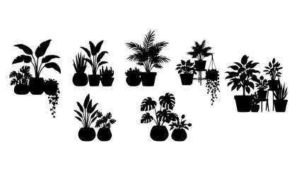 Indoor Plant Biophilic Design Silhouette