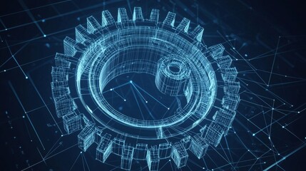 Mechanical Design with Wireframe Gear Concept