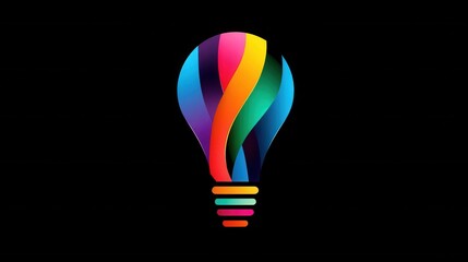 Colorful abstract light bulb concept for innovation
