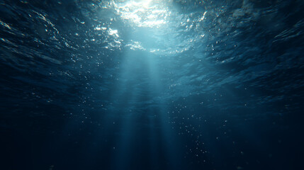Obraz premium Underwater Surface Light Rays Cinematic Background