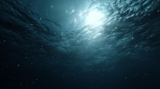 Underwater Surface Light Rays Cinematic Background