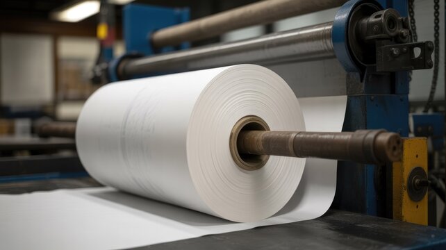 Roll of Paper on a Manufacturing Machine