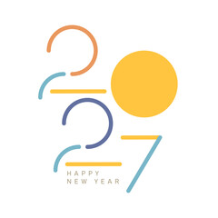 Happy New Year! Happy New Year 2027! 2027 year background design.