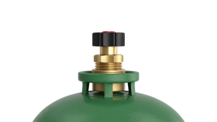 Green gas cylinder valve