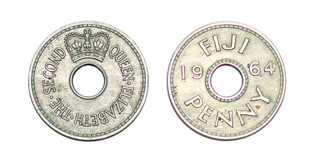 Coin 1 penny. 1964. Fiji