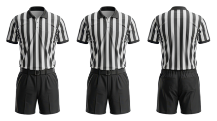 Referee uniform, front and back views