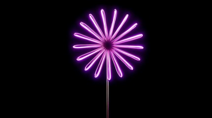 Single Pink Neon Firework Sparkler Against Photo Black ebe786642f9c stock