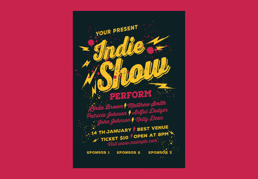 Indie Show Concert Flyer