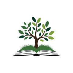 Tree Growing From Open Book