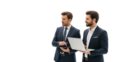 Professional Business Collaboration with Laptop Technology