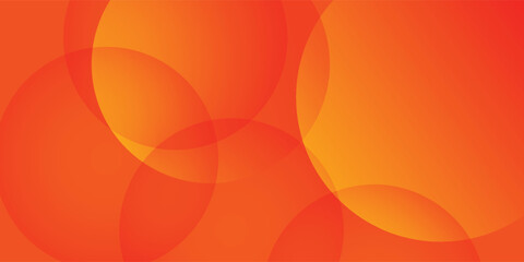 Abstract orange background with circles modern illustration