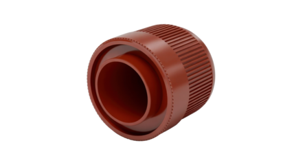 Terracotta connector with ridges