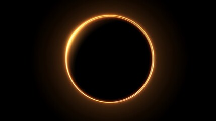 Obraz premium Minimal glowing circle dark background