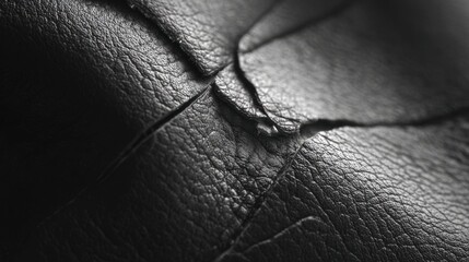 Medium shot of futuristic selfhealing leather surface automatically repairing minor scratches showcasing advanced material resilience and smooth texture restoration.