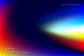 Abstract vector background with multicolored soft mesh gradient. Colorful digital illustration with vibrant light blur and smooth transitions for futuristic web banners and modern posters.