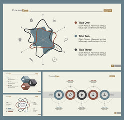 Four Workflow Slide Templates Set