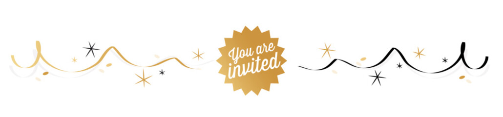 You are invited on white background