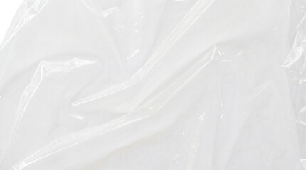 Obraz premium Clear Wrinkled Transparent Plastic Sheet Background Texture