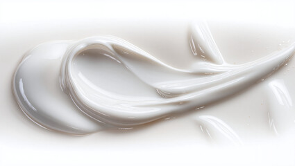 White cosmetic cream swirl.