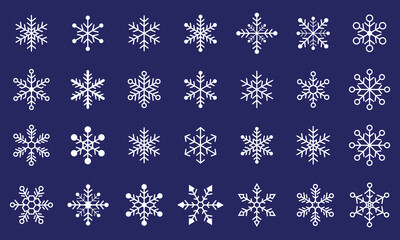 Winter snowflake seamless pattern, festive cold season background