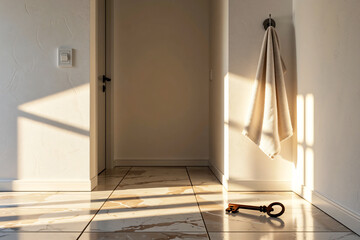 床に落ちた部屋の鍵 | Room key on the floor Generative AI