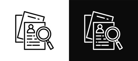 Findings icon set black and white