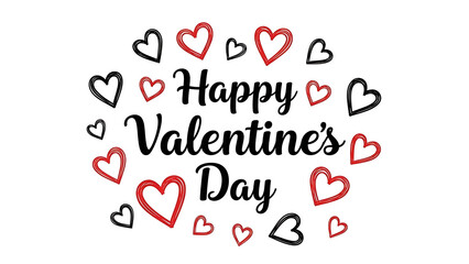 Happy valentine's day greeting with hearts