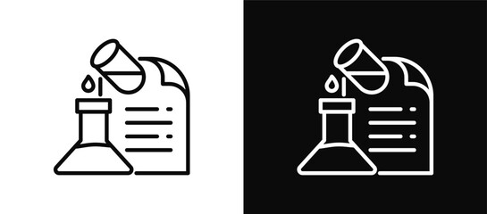 Experiment icon set black and white