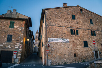 Obraz premium San Quirico d'Orcia is an Italian town in the province of Siena, in the Tuscany region.