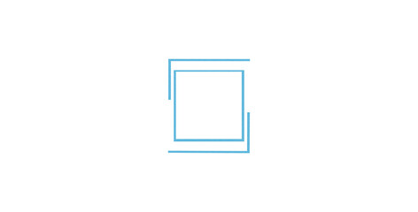 Square, Rectangle, Light Blue, Collage Rectangle, Made of Paper, Photo Frame on Transparent Background.
