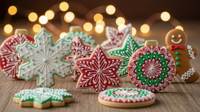 Colorful christmas cookies - Powered by Adobe
