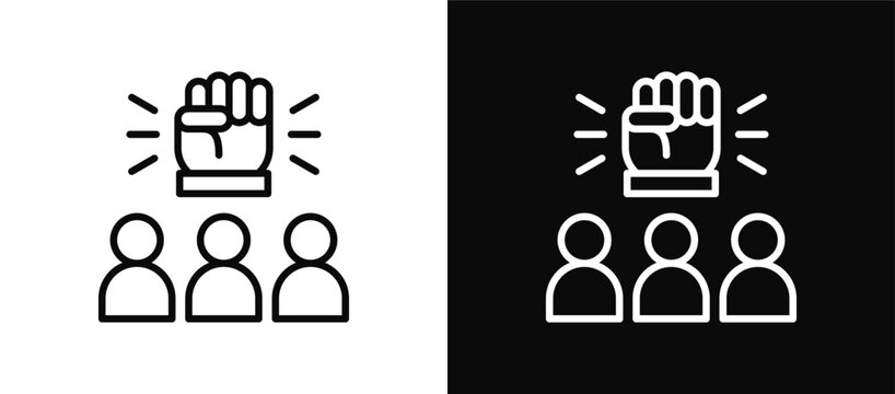 Revolutionary icon set black and white