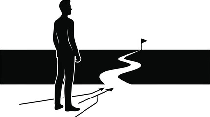 Pathway Silhouette with person