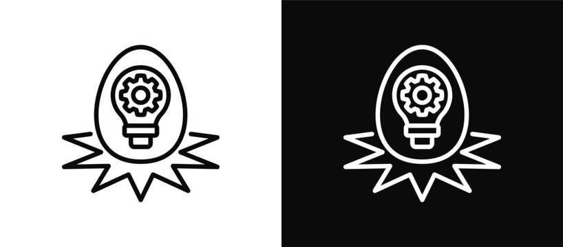 Incubate icon set black and white