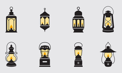 Collection of Various Illuminated Lanterns