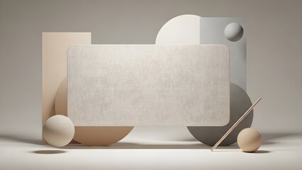 Abstract geometric shapes composition