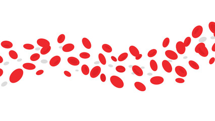 Dynamic visual representation of numerous red blood cells flowing through a bloodstream, symbolizing health, biology, medical science, and human physiology.
