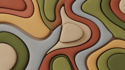 Abstract layered topographic design