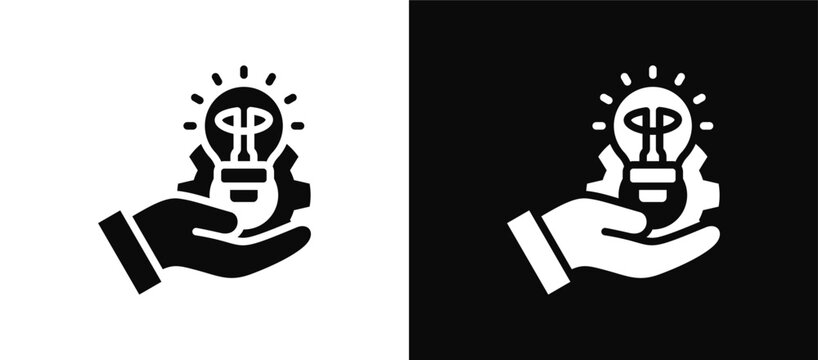 Insight icon set black and white