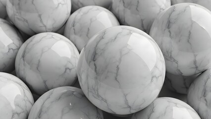 Spheres with marbling texture