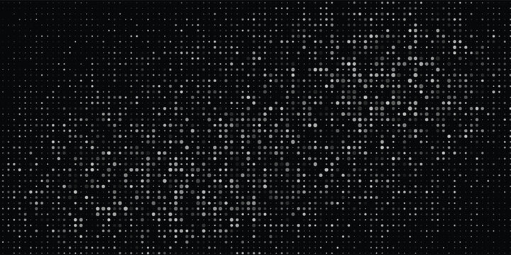 Abstract Black Dotted Pattern Background With White Specks For Digital Design