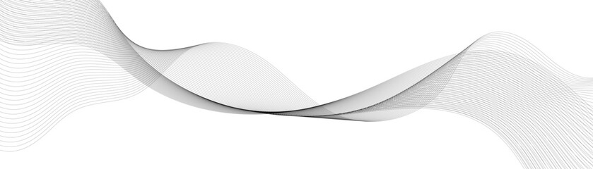 Abstract horizontal glowing black line wave background	