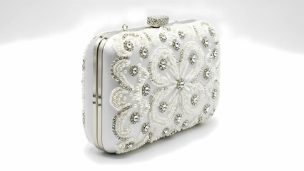 Classic Bridal Evening Clutch &mdash; Clean Product Photography